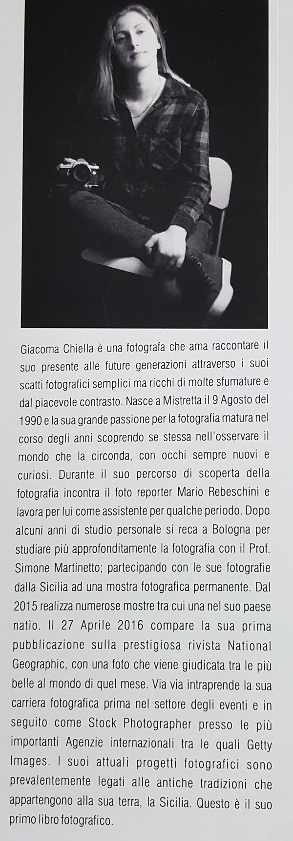 Profilo biografico Giacoma Chiella